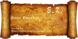 Basz Kasztor névjegykártya